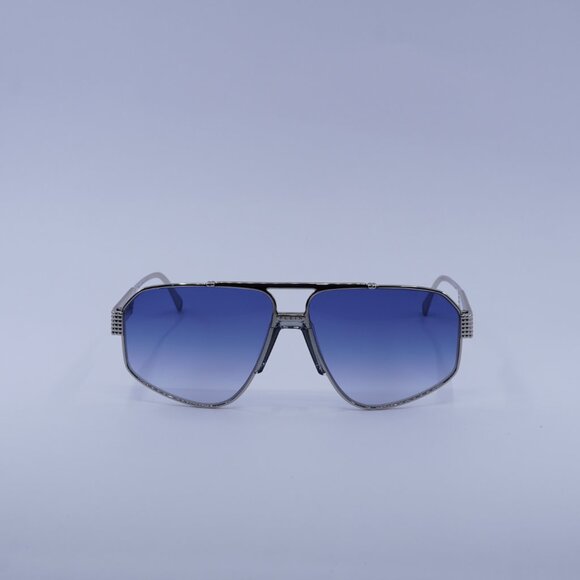 Philipp Plein SPP106M 0579 Sunglasses Palladium Aviator Frame, Blue Lenses - Picture 3 of 12